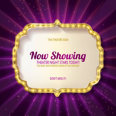 Altın rakam çerçeve ışık ampuller ile