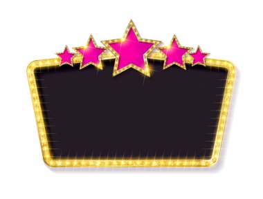 Beş yıldız ile Retro çerçeve