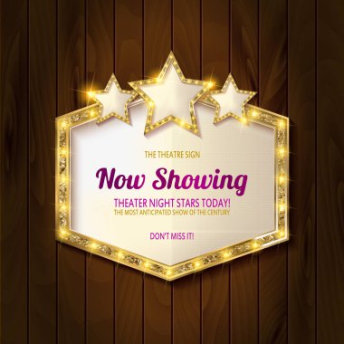 Gösteri zamanı Retro işaretleri.