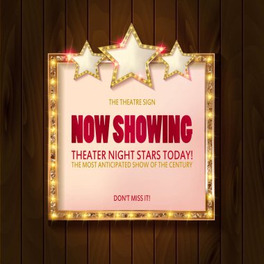 Gösteri zamanı Retro işaretleri.