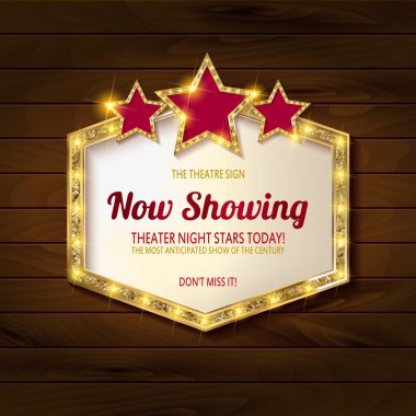 Gösteri zamanı Retro işaretleri.