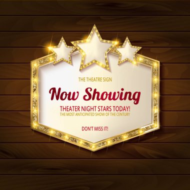 Gösteri zamanı Retro işaretleri.