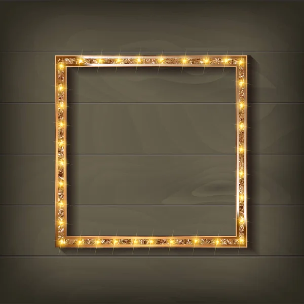 Vierkante gloeiende frame — Stockvector