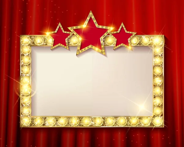 Stars du cinéma Frame . — Image vectorielle