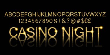 Alfabe ampul lambaları Altın ışık vektör ile