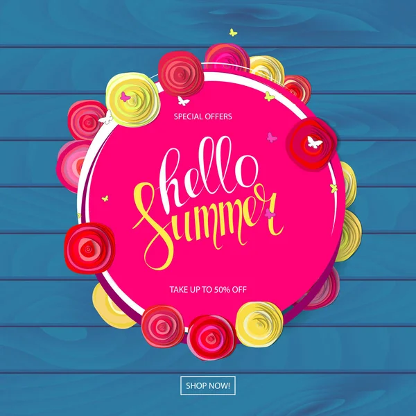 Summer Sale fundo — Vetor de Stock