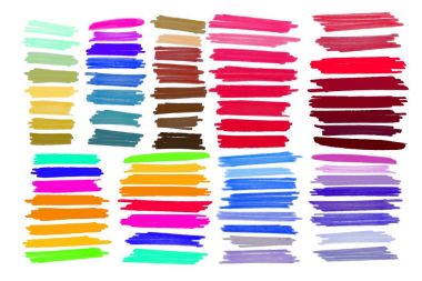 Vektör marker inme, noktalar parlak renk