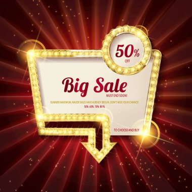 Retro Işık Çerçevesi.