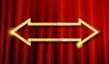 Parlayan ışıklar ile retro afiş