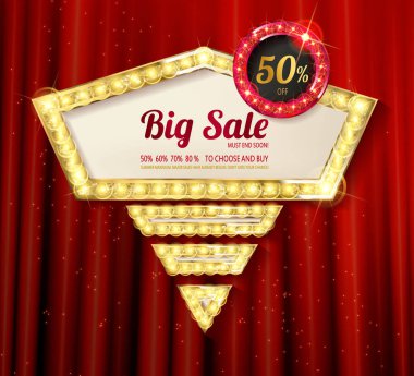 Retro Işık Çerçevesi.