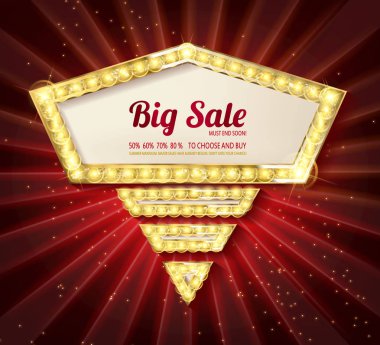 Retro Işık Çerçevesi.