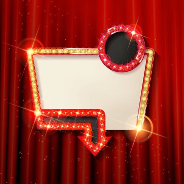 Retro Işık Çerçevesi.