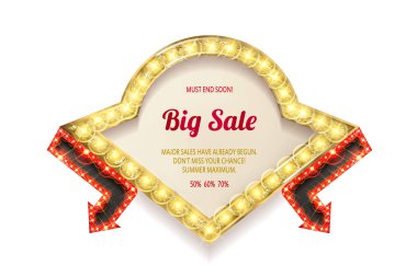 Retro Işık Çerçevesi.