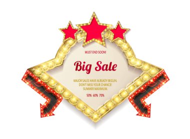 Retro Işık Çerçevesi.