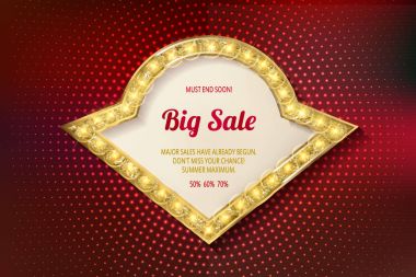 Retro Işık Çerçevesi.