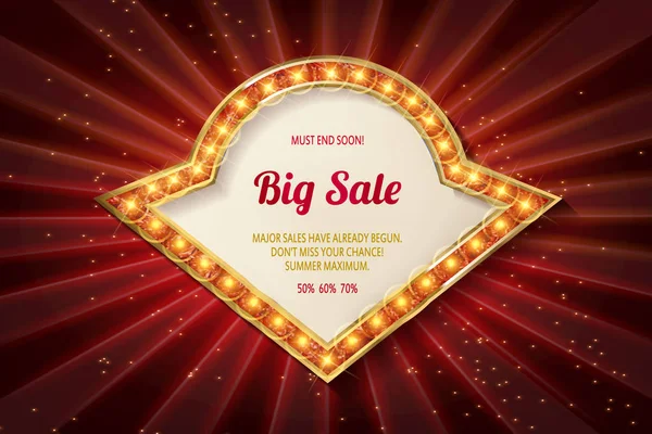 Retro Işık Çerçevesi.