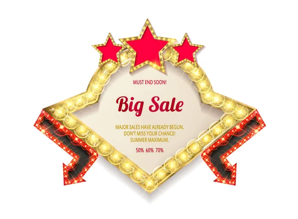 Retro Işık Çerçevesi.