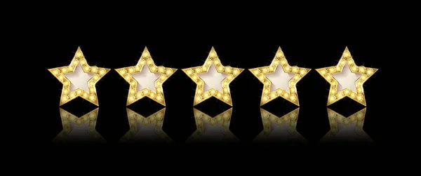 Five gold stars — Stock Vector