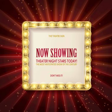 sinema altın kare çerçeve