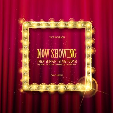 sinema altın kare çerçeve