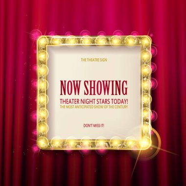 sinema altın kare çerçeve