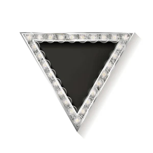 Shining retro trójkątne światło transparent — Wektor stockowy