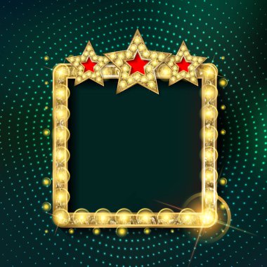 Cnema altın ile kare çerçeve