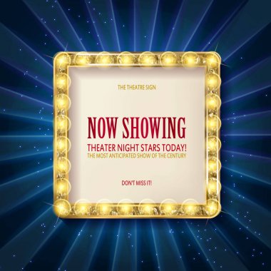 sinema altın kare çerçeve