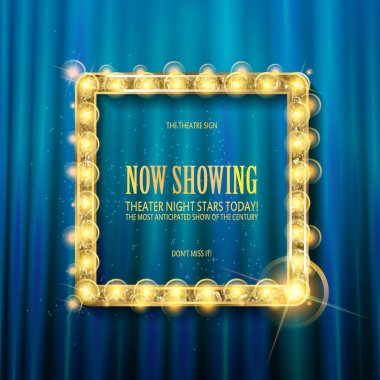 sinema altın kare çerçeve