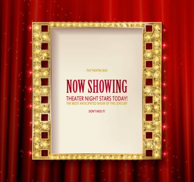 Retro ışık afiş parlayan.