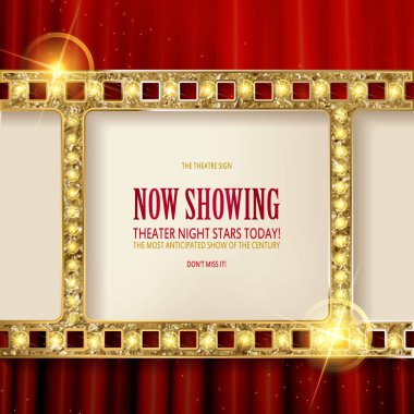 Retro ışık afiş parlayan.