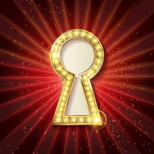 vektör altın anahtar deliği