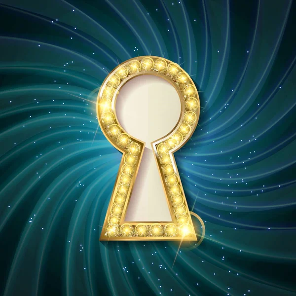 vektör altın anahtar deliği