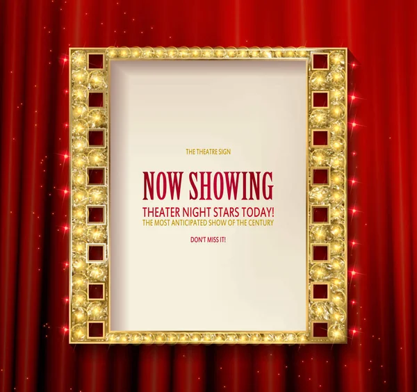 Retro ışık afiş parlayan.