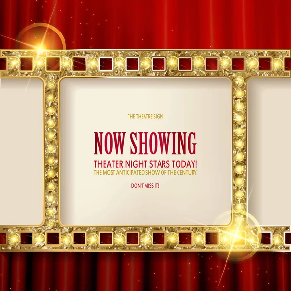 Retro ışık afiş parlayan.