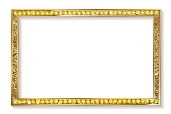 Кінотеатр із золотою рамкою на білому тлі . — стоковий вектор