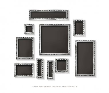 Altın vektör çerçeveler sinema dizi