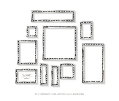 Altın vektör çerçeveler sinema dizi