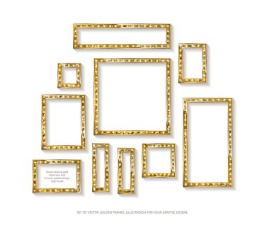 Altın vektör çerçeveler sinema dizi
