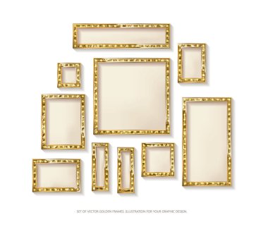 Altın vektör çerçeveler sinema dizi