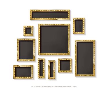 Altın vektör çerçeveler sinema dizi
