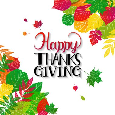 tipografi Şükran gününüz kutlu olsun