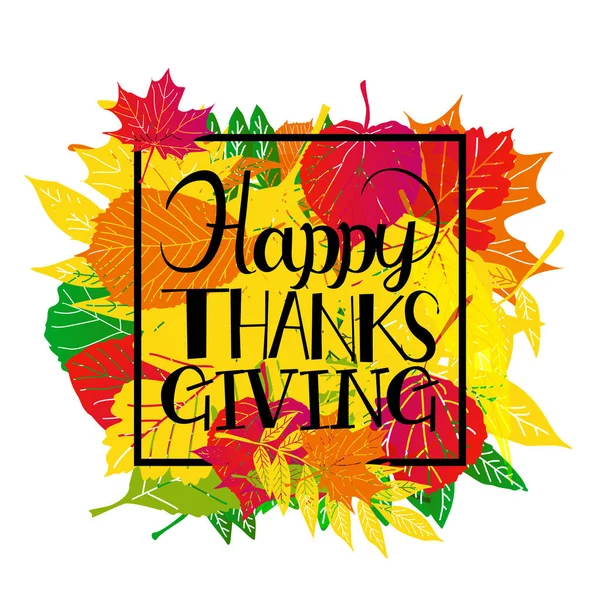 Типография Happy Thanksgiving — стоковый вектор