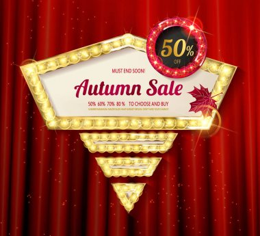 Sonbahar indirimler, afiş