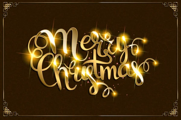 Merry Christmas metin glitter elemanları ile vektör.