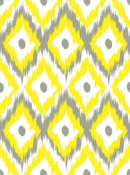 Motif sans couture Tribal Art Ikat Ogee — Image vectorielle