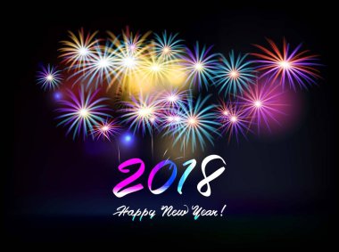 Kartpostal mutlu yeni yıl 2018