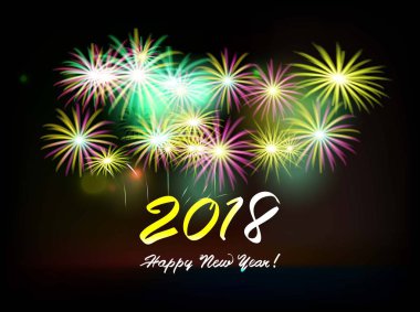 Kartpostal mutlu yeni yıl 2018