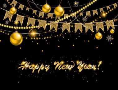 Mutlu yeni yıl 2018 vektör çizim