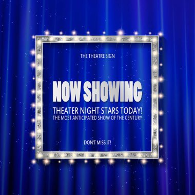 Parlayan ışıklar ile gümüş Retro afiş.